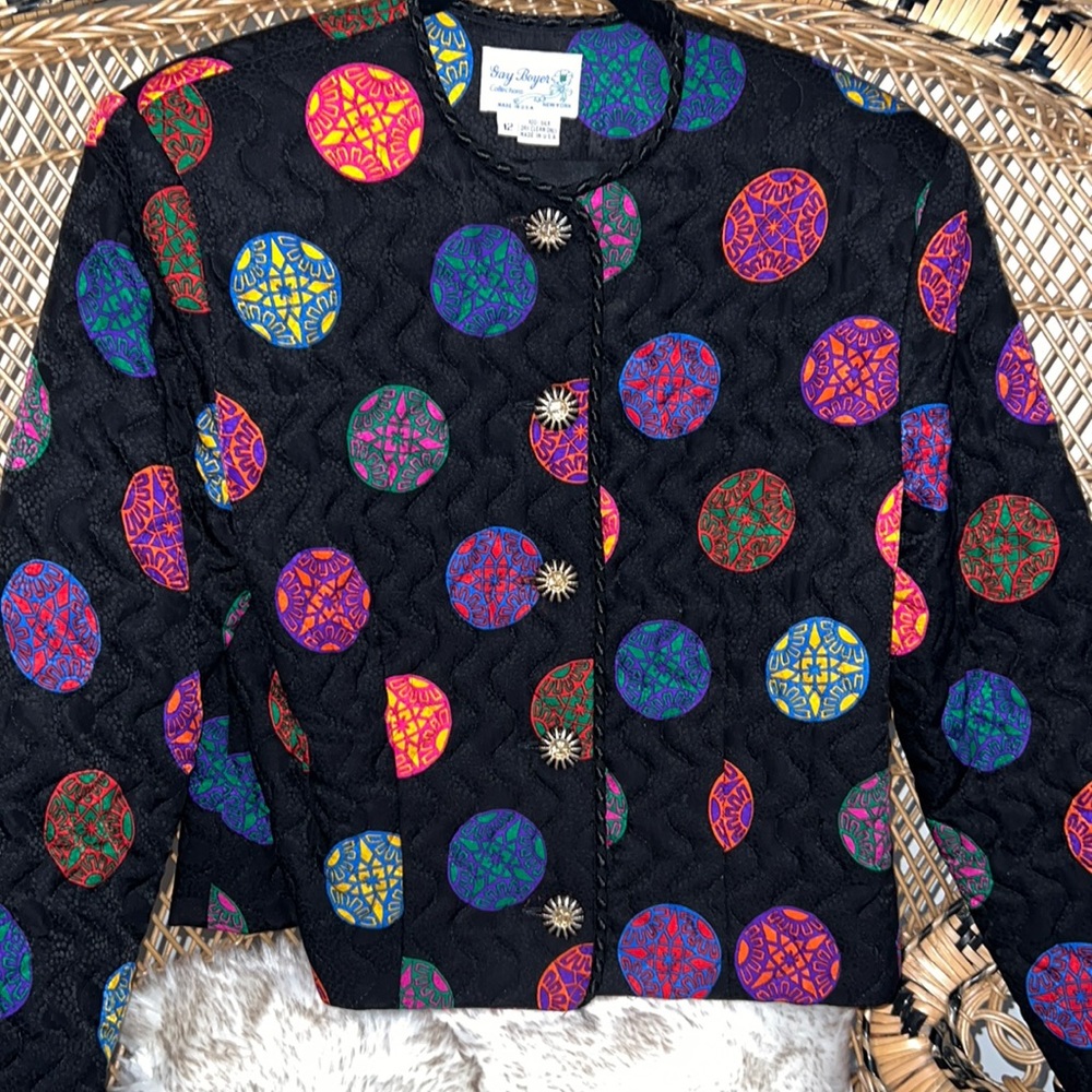 Vintage 100% silk quilted jacket